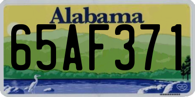 AL license plate 65AF371