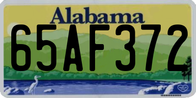 AL license plate 65AF372
