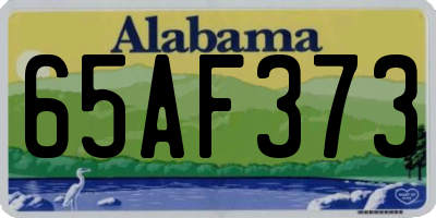 AL license plate 65AF373