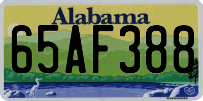 AL license plate 65AF388