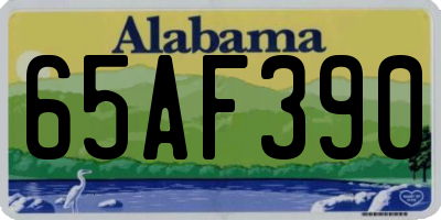 AL license plate 65AF390