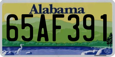 AL license plate 65AF391
