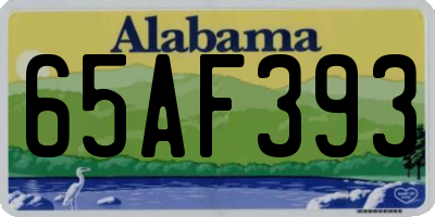 AL license plate 65AF393