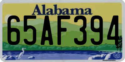 AL license plate 65AF394