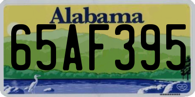 AL license plate 65AF395