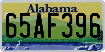 AL license plate 65AF396
