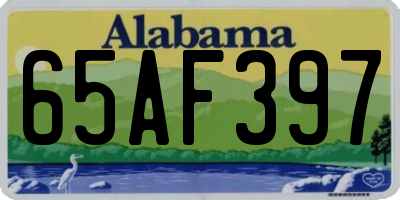 AL license plate 65AF397