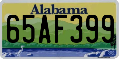 AL license plate 65AF399