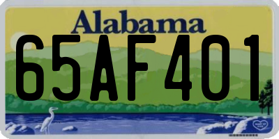 AL license plate 65AF401