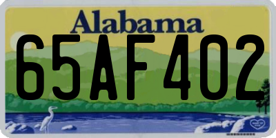 AL license plate 65AF402