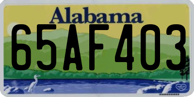 AL license plate 65AF403