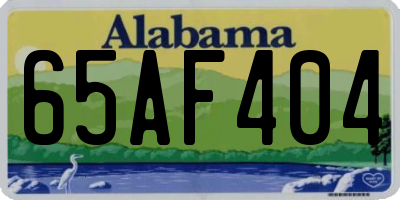 AL license plate 65AF404