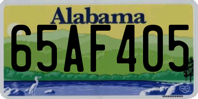 AL license plate 65AF405