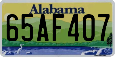 AL license plate 65AF407