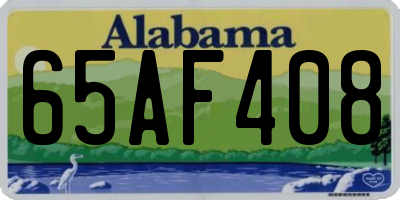 AL license plate 65AF408