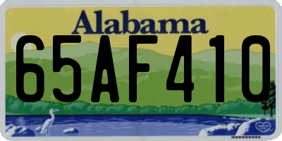 AL license plate 65AF410