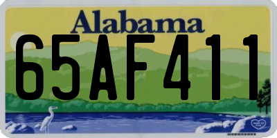 AL license plate 65AF411