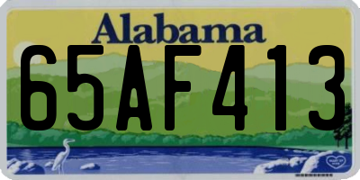 AL license plate 65AF413