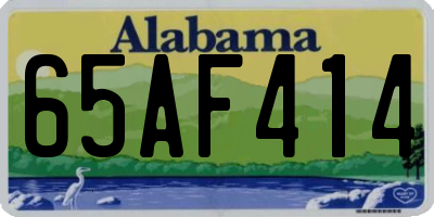 AL license plate 65AF414