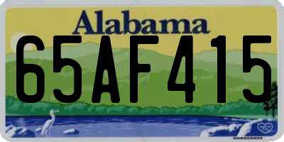 AL license plate 65AF415