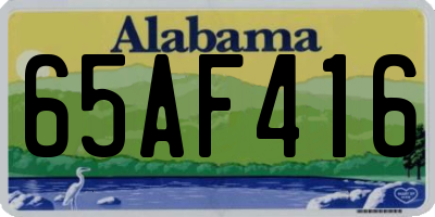 AL license plate 65AF416