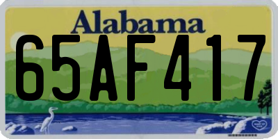 AL license plate 65AF417