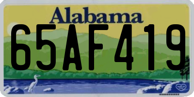 AL license plate 65AF419
