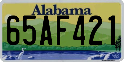 AL license plate 65AF421