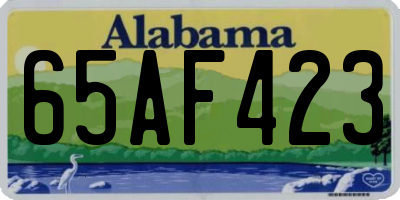 AL license plate 65AF423