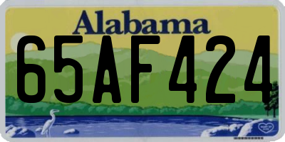 AL license plate 65AF424