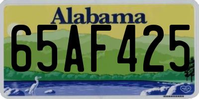 AL license plate 65AF425