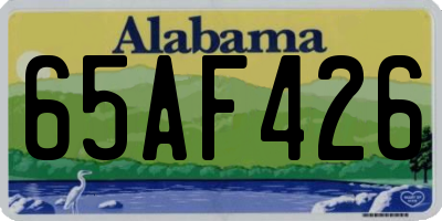 AL license plate 65AF426