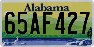 AL license plate 65AF427