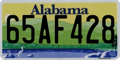 AL license plate 65AF428