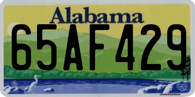 AL license plate 65AF429