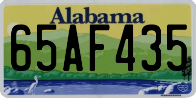AL license plate 65AF435