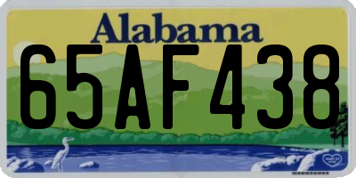 AL license plate 65AF438
