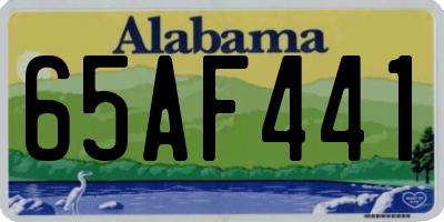 AL license plate 65AF441