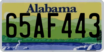 AL license plate 65AF443
