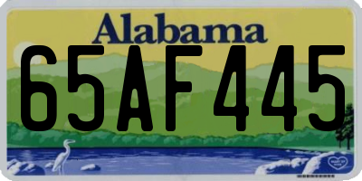 AL license plate 65AF445