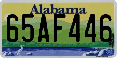 AL license plate 65AF446