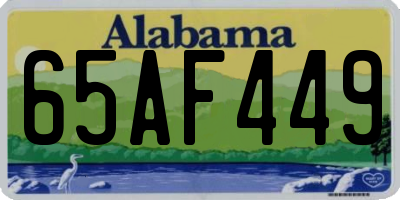 AL license plate 65AF449