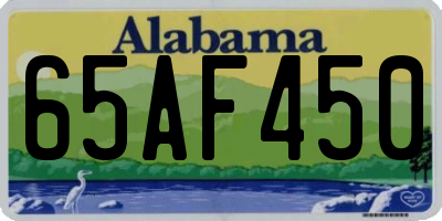 AL license plate 65AF450