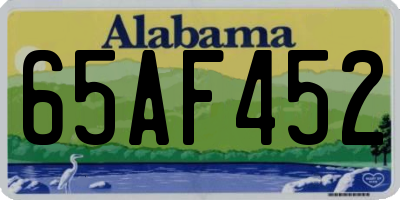 AL license plate 65AF452