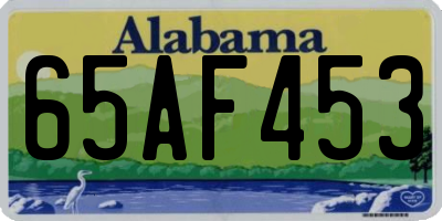 AL license plate 65AF453