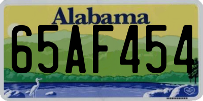 AL license plate 65AF454
