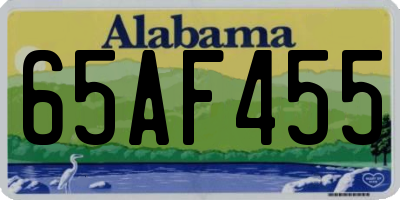 AL license plate 65AF455