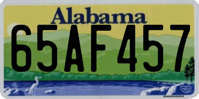 AL license plate 65AF457