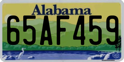 AL license plate 65AF459