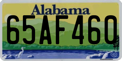 AL license plate 65AF460